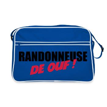 Randonneuse de ouf ! - Sac Retro - bleu/blanc - Devant