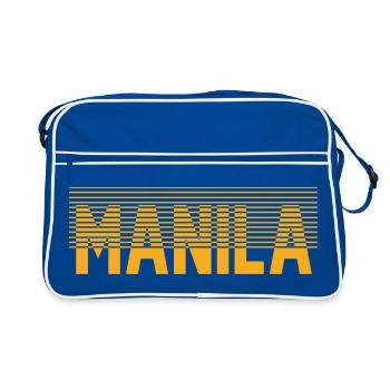 Manille - Sac Retro - bleu/blanc - Devant