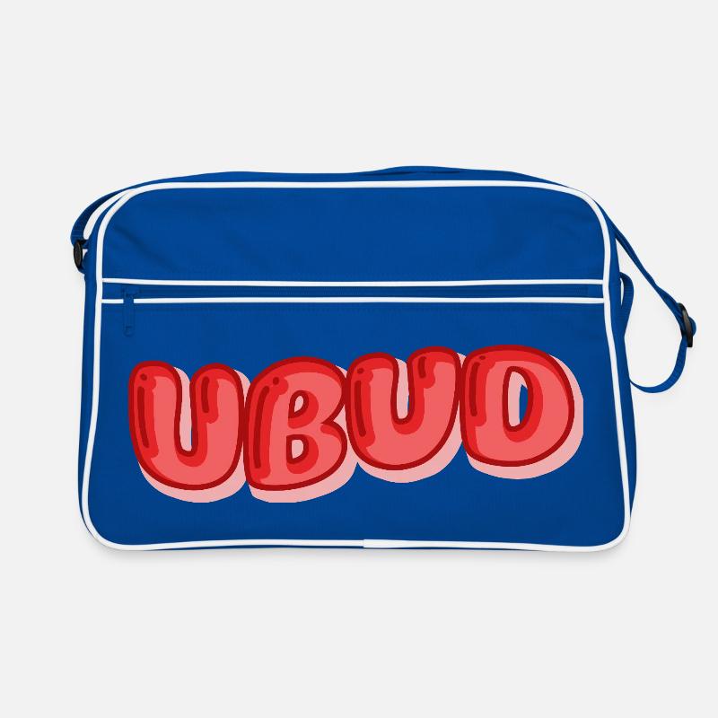 Ubud Bubble Schrift Design Retro Tasche