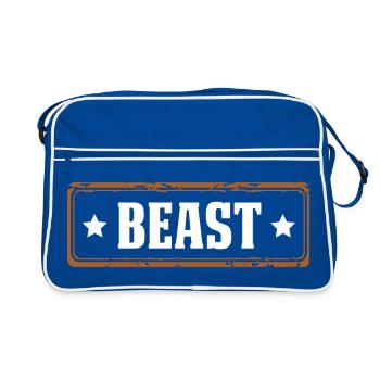 Bête - Sac Retro - bleu/blanc - Devant