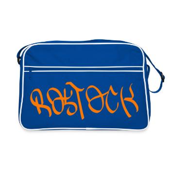 Rostock Graffiti Orange - Retro Bag - blue/white - Front