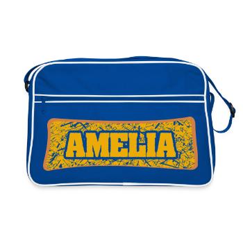 Heirat Amelia - Retro Tasche - Blau/Weiß - Vorne