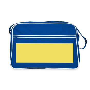 Coucher de soleil abstrait aux couleurs pastel - Sac Retro - bleu/blanc - Devant