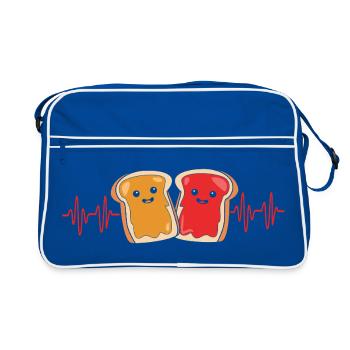 Pâte d’arachide - Sac Retro - bleu/blanc - Devant