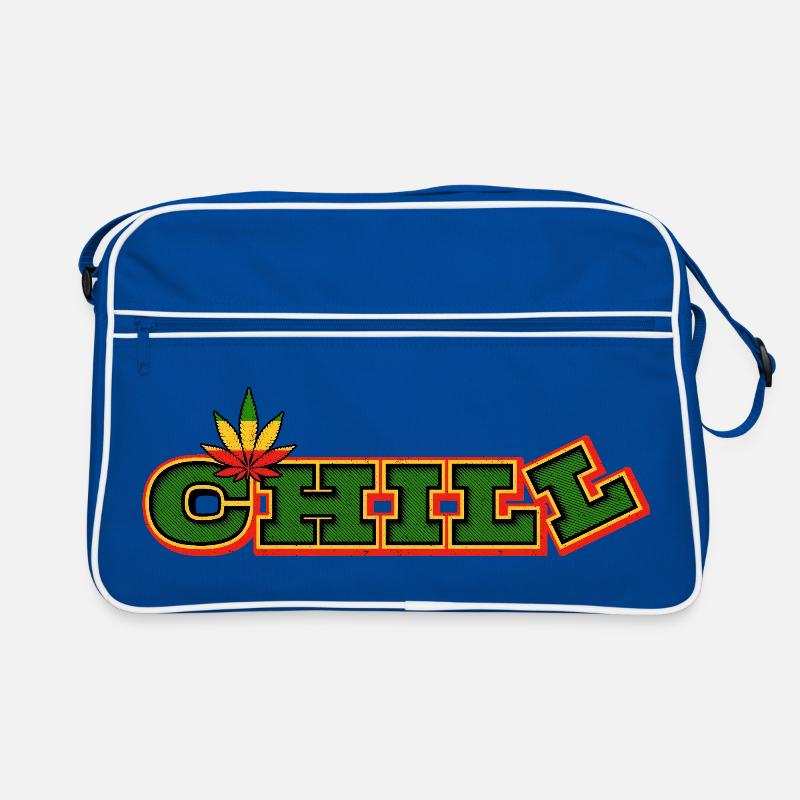 Psychedelic Chill Cannabis Wortkunst Retro Tasche