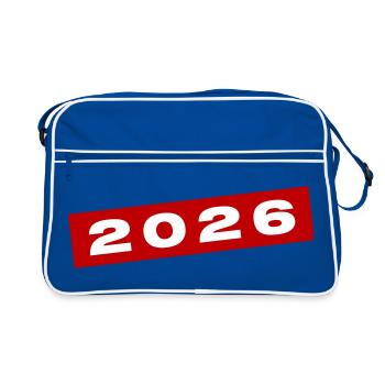 Année 2026 - Sac Retro - bleu/blanc - Devant