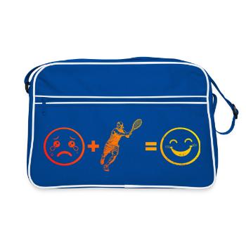 Idée cadeau pour un tennis avec tennis - Sac Retro - bleu/blanc - Devant