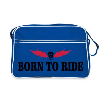 Cadeaux drôles pour les motards - Sac Retro - bleu/blanc - Devant