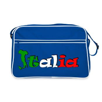T-shirt logo Italia - Sac Retro - bleu/blanc - Devant
