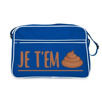 Je t'emmerde - Sac Retro - bleu/blanc - Devant