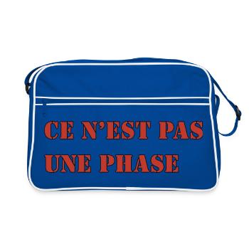 CE N’EST PAS UNE PHASE - Sac Retro - bleu/blanc - Devant