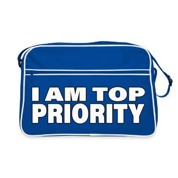 PRIORITÉ - Sac Retro - bleu/blanc - Devant