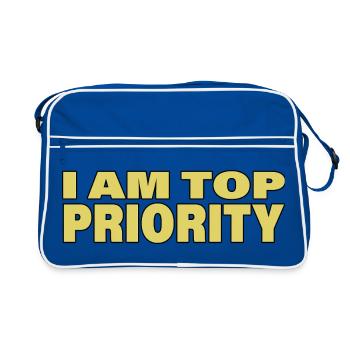 PRIORITÉ - Sac Retro - bleu/blanc - Devant
