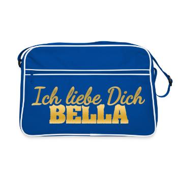 Bella als Liebe - Retro Tasche - Blau/Weiß - Vorne