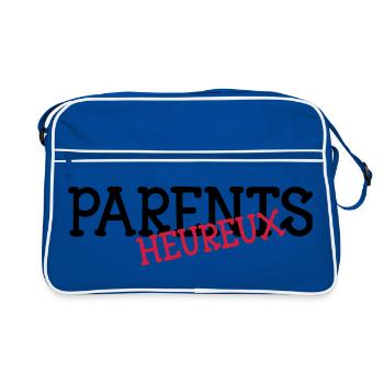Parents heureux ! - Sac Retro - bleu/blanc - Devant