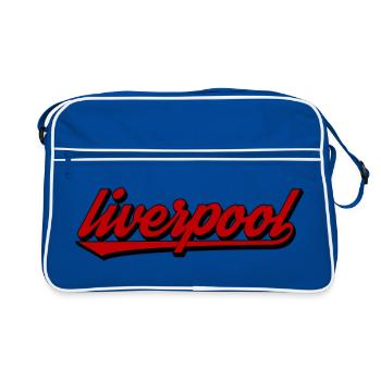 Lettrage rétro de football rouge - Sac Retro - bleu/blanc - Devant