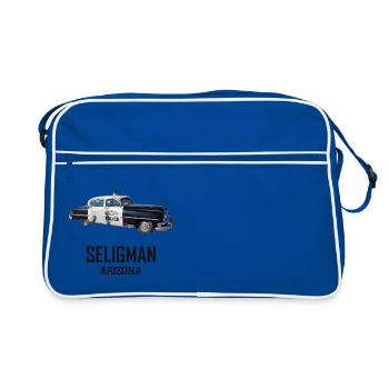 Old car in Seligman in Arizona, US Road 66 - Retro Bag - blue/white - Front