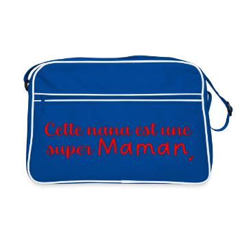 Super maman - Sac Retro - bleu/blanc - Devant