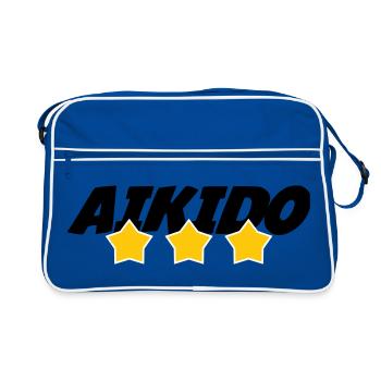Aïkido - Art Martial - Aïkidoka - Sac Retro - bleu/blanc - Devant