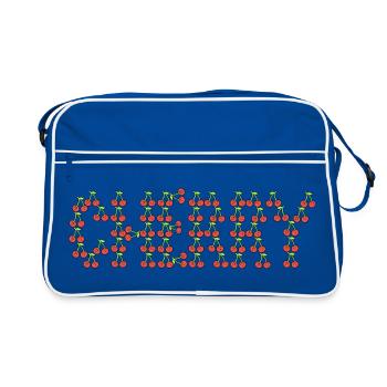Typographie cerise - Sac Retro - bleu/blanc - Devant