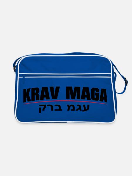 KravMaga Original - Retro Tasche - Blau/Weiß - Vorne