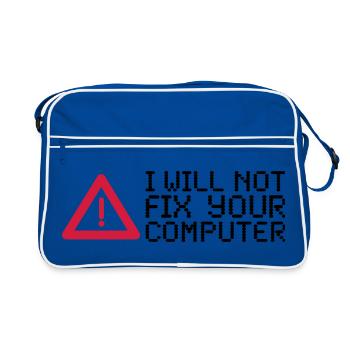 computer - Retro Bag - blue/white - Front