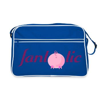 Fantastic Pig Logo - Retro Bag - blue/white - Front