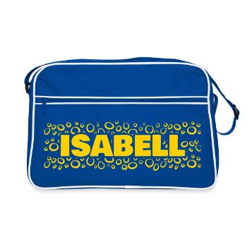 Gift for Isabell - Retro Bag - blue/white - Front