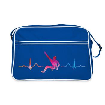 Boulderer heartbeat Bouldering Bouldering - Retro Bag - blue/white - Front
