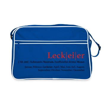Leck Eier - Retro Tasche - Blau/Weiß - Vorne