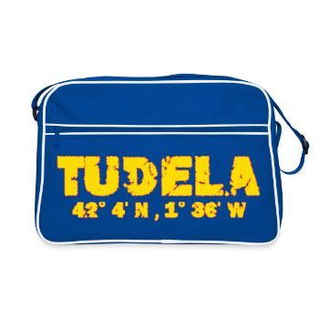 Coordonnées de Tudela Espagne - Sac Retro - bleu/blanc - Devant