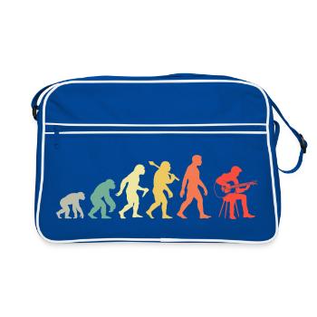 Akustikgitarre Evolution Retro Gitarrenspieler - Retro Tasche - Blau/Weiß - Vorne