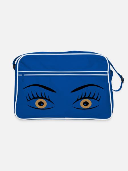 2541614 15414855 yeux - Sac Retro - bleu/blanc - Devant