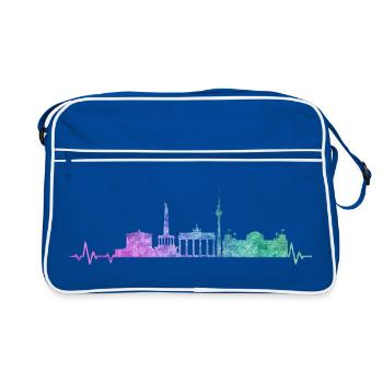 Toits de Berlin - Sac Retro - bleu/blanc - Devant
