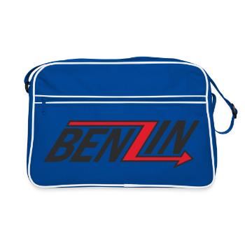 BENZIN - Retro Tasche - Blau/Weiß - Vorne