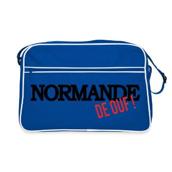 Normande de ouf (noir) - Sac Retro - bleu/blanc - Devant