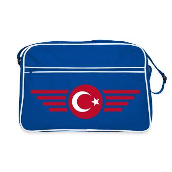 Turkey Ankara Türkiye Istanbul T Shirt Design - Retro Bag - blue/white - Front