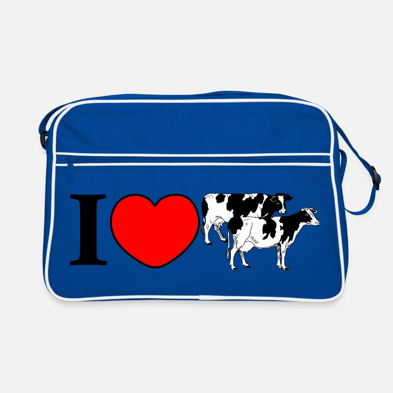 Emblème de la vache à cœur Sac Retro