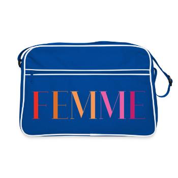 LGBT Pride Month - Lesbian Love. Femme - Retro Bag - blue/white - Front