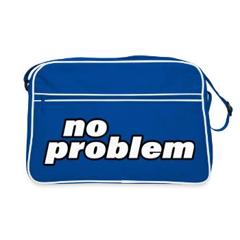 NO PROBLEM - Retro Bag - blue/white - Front