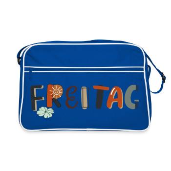 Vendredi en semaine - Sac Retro - bleu/blanc - Devant