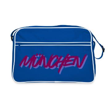 Munich Graffiti Police Rose - Sac Retro - bleu/blanc - Devant