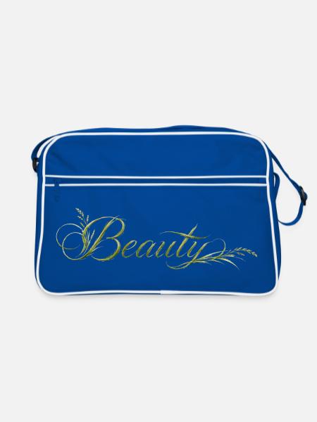 Beauté Lettres, Design de la nature - Sac Retro - bleu/blanc - Devant