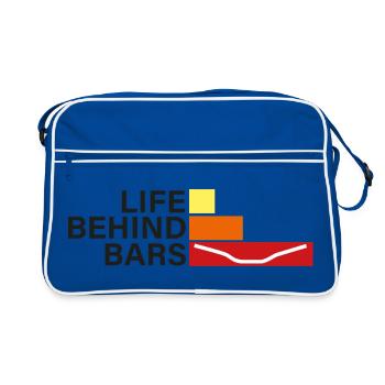LIFE BEHIND BARS Life behind dumbbells - Retro Bag - blue/white - Front