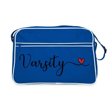 Varsity Heart Design - Retro Bag - blue/white - Front