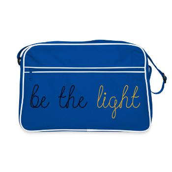 Be The Light! - Retro Tasche - Blau/Weiß - Vorne