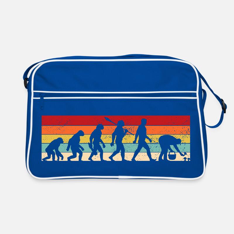 Evolution Cueilleur de champignons, Cueillette de champignons Vintage Sac Retro