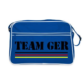 Équipe Allemagne Drapeau - Sac Retro - bleu/blanc - Devant