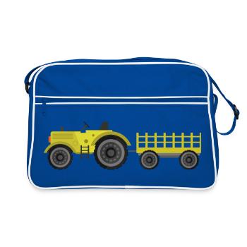 Tracteur agricole - Sac Retro - bleu/blanc - Devant