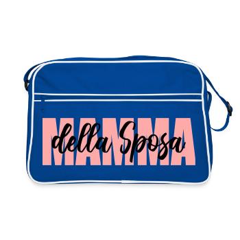 Mutter der italienischen Braut - Retro Tasche - Blau/Weiß - Vorne